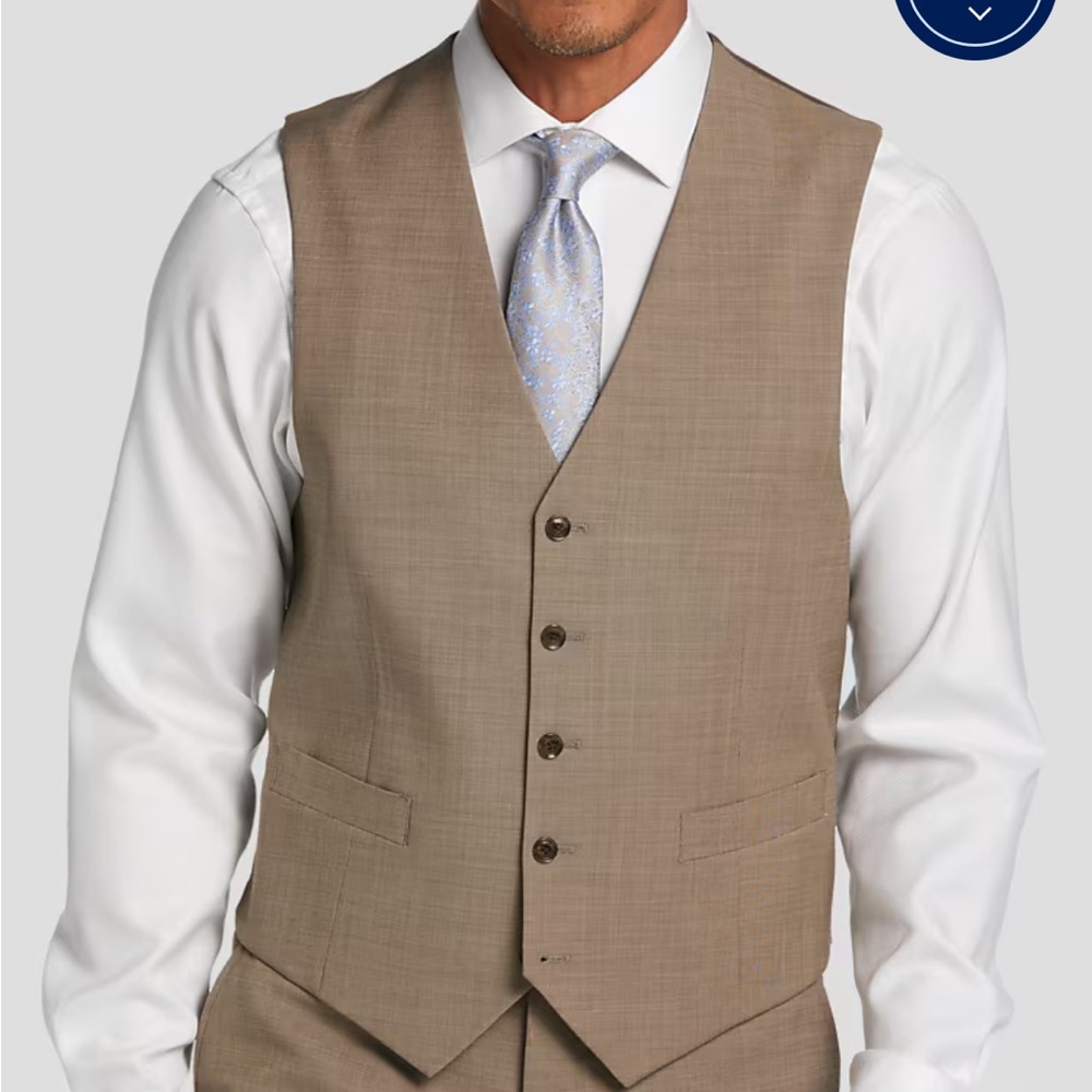 Tommy Hilfiger Tan Vest Modern Fit